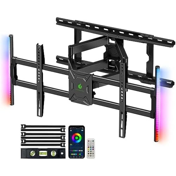 Greenstell TV Mount with LED Lights, TV Wall Mount for 47-84 Inch TVs